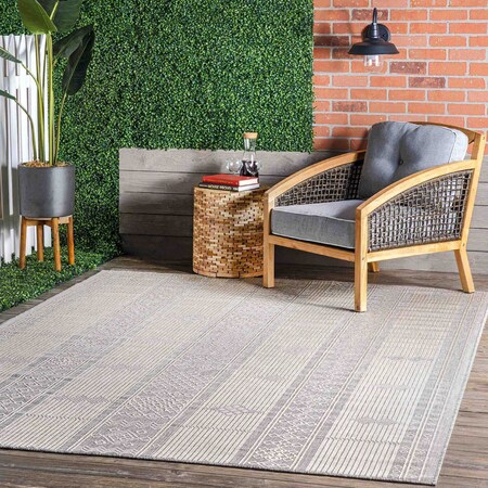 Nuloom Leigh Ethnic Stripes Indoor/Outdoor Area Rug 5ft x 8ft GBCB07A-508
